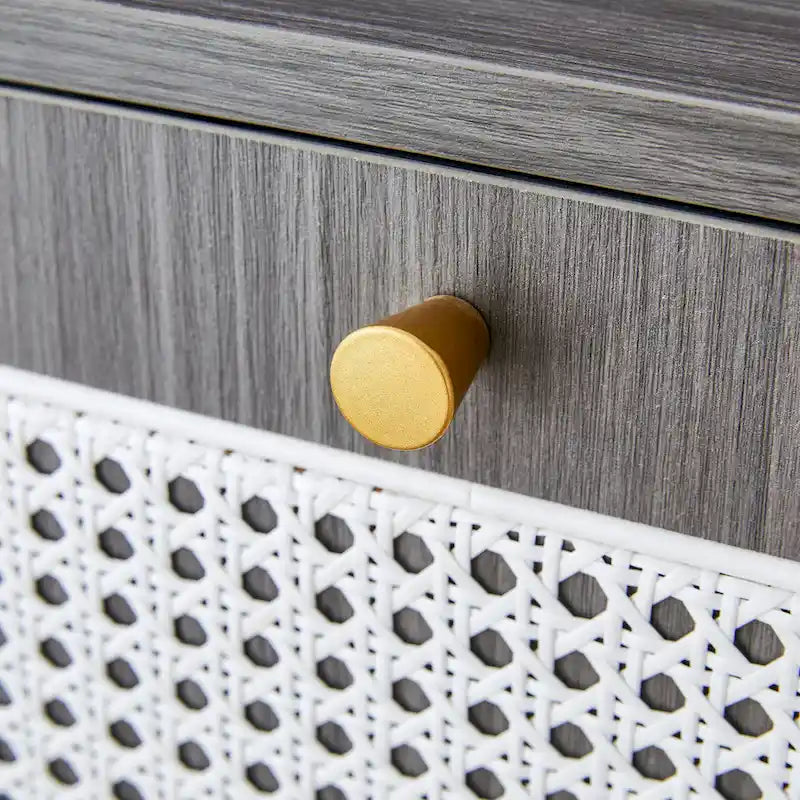 Modern minimalist storage cabinet, Japanese rattan shoe cabinet, bed top cabinet, small home furniture