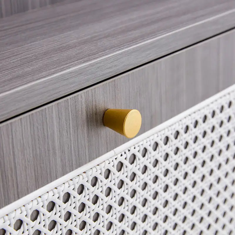 Modern minimalist storage cabinet, Japanese rattan shoe cabinet, bed top cabinet, small home furniture
