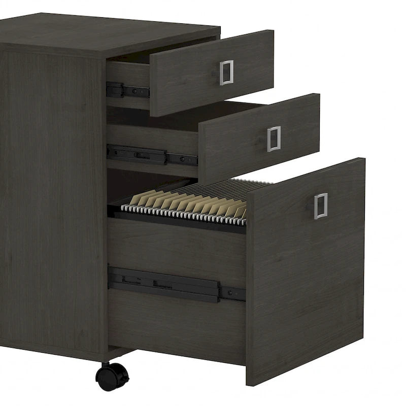 L Shaped Desk with Hutch and Drawers
