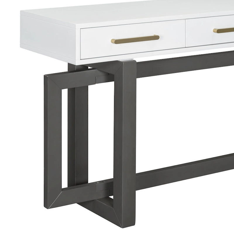 Elegant Console Table with Three Drawers, Extra Long Entryway Table for Entryway, Hallway, Living Room, Foyer, Corridor