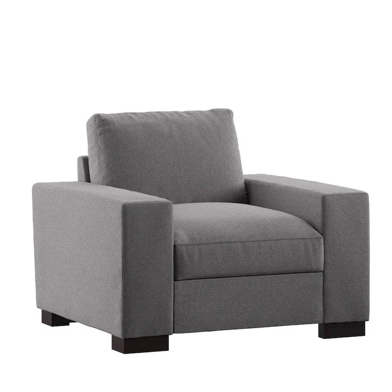 Grey Fabric Double Sided Down-Feather Filled Chair
