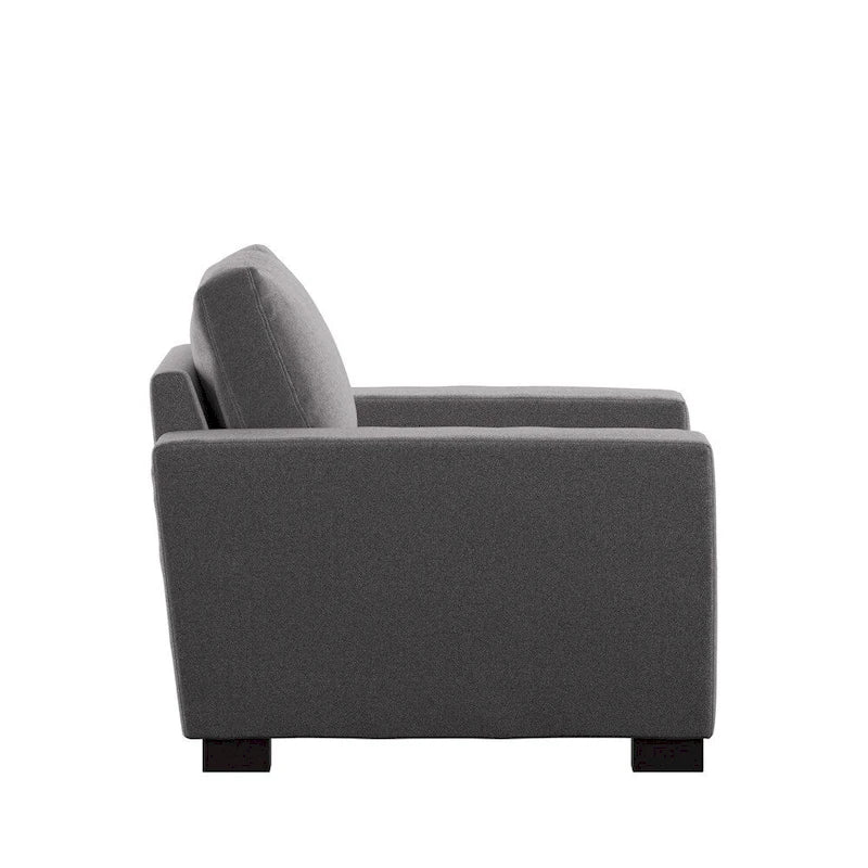 Grey Fabric Double Sided Down-Feather Filled Chair
