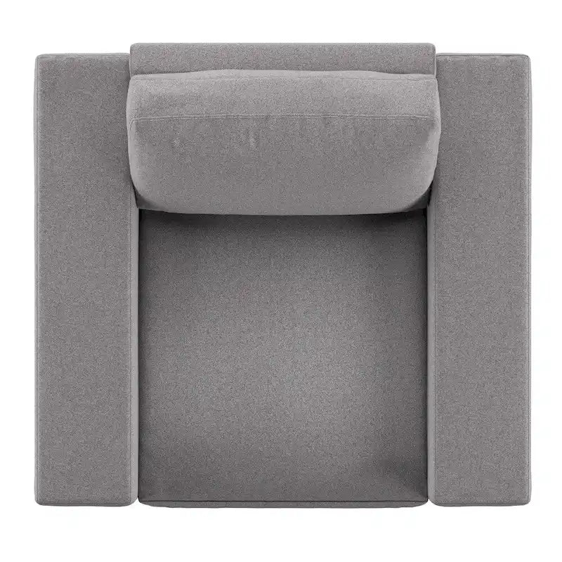 Grey Fabric Double Sided Down-Feather Filled Chair