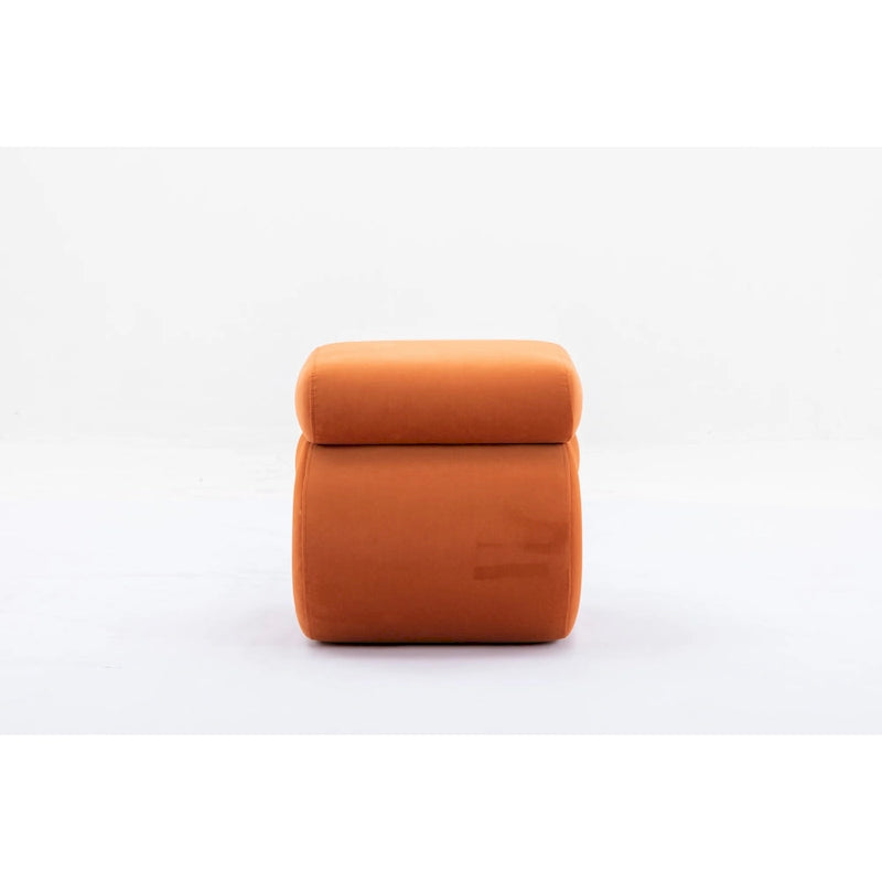 Modern S-shape Fabric Ottoman Makeup Stool Footstool