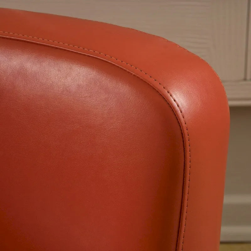 Bonded Leather Wingback Swivel Club Chair