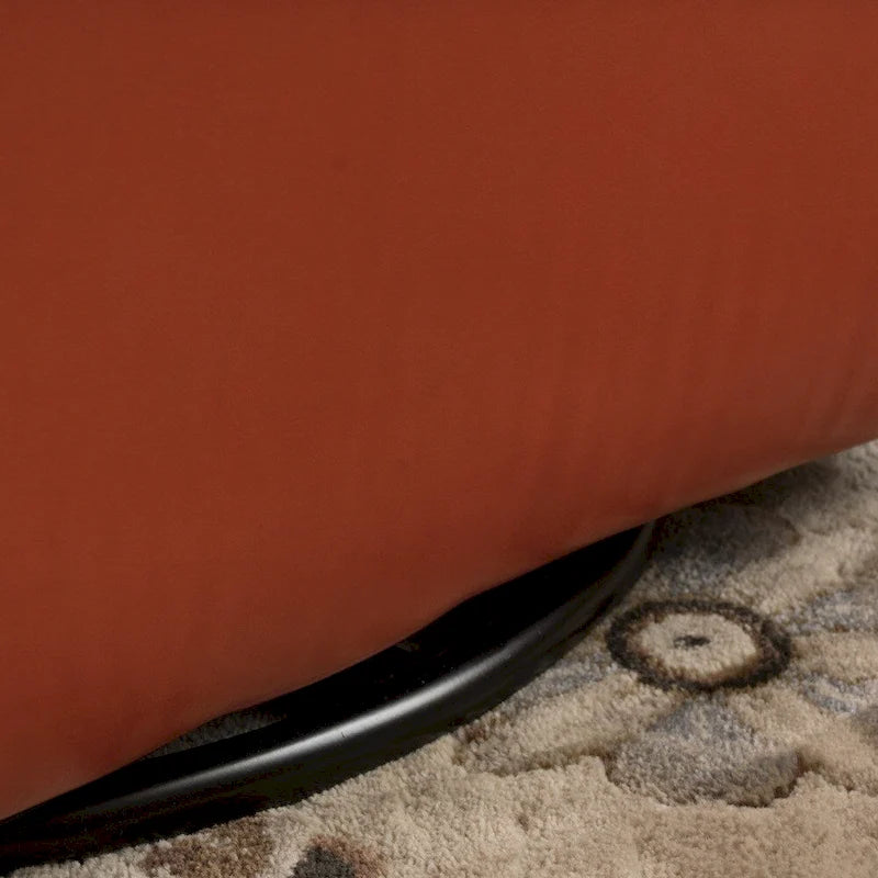 Bonded Leather Wingback Swivel Club Chair