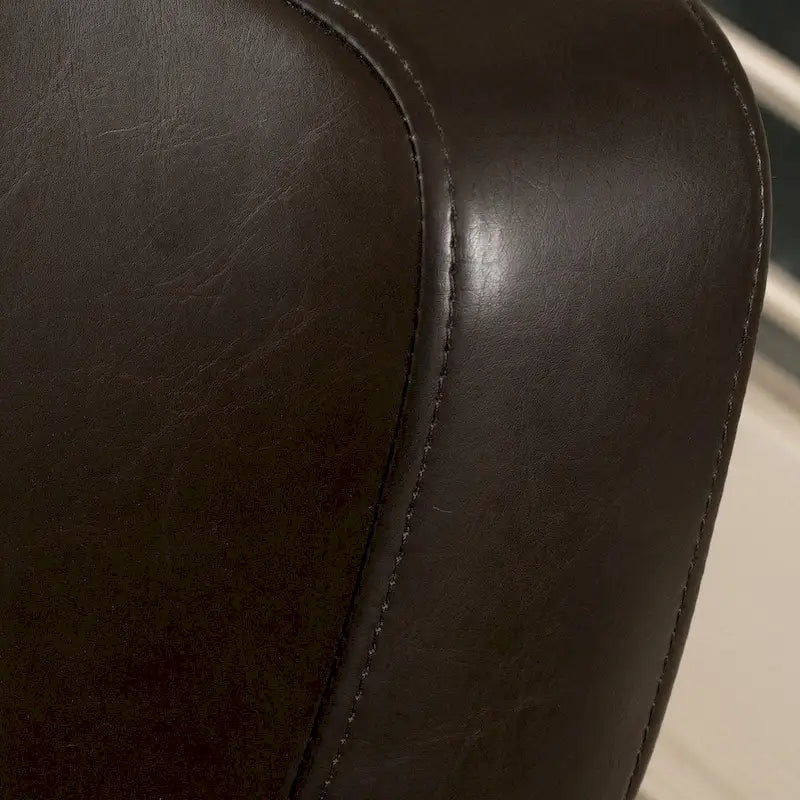 Bonded Leather Wingback Swivel Club Chair