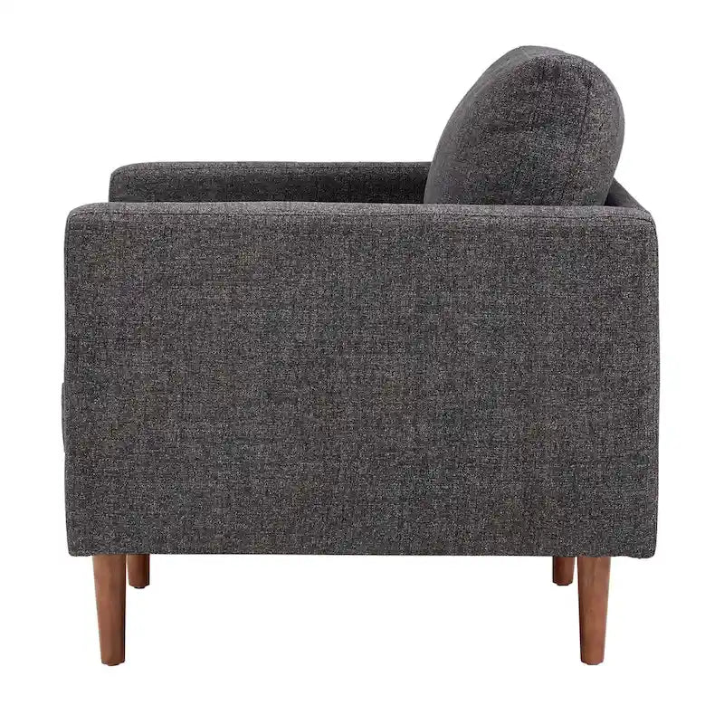 Mid-Century Tapered Leg Chair with Pillows