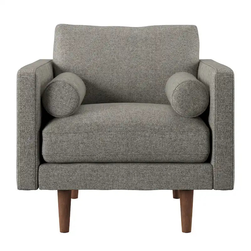 Mid-Century Tapered Leg Chair with Pillows