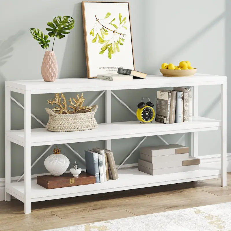 Sofa Console Table, 3 Tiers TV Console Stand, Entryway Table