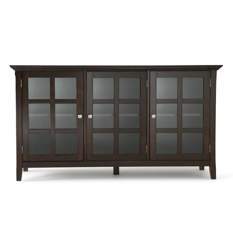 SOLID WOOD 62 inch Wide Transitional Wide Storage Cabinet - 62w x 18d x 34 h