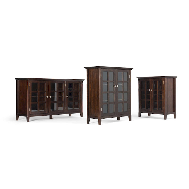 SOLID WOOD 62 inch Wide Transitional Wide Storage Cabinet - 62w x 18d x 34 h