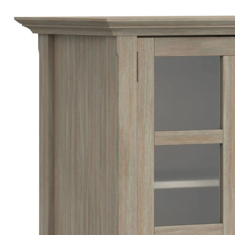 SOLID WOOD 62 inch Wide Transitional Wide Storage Cabinet - 62w x 18d x 34 h