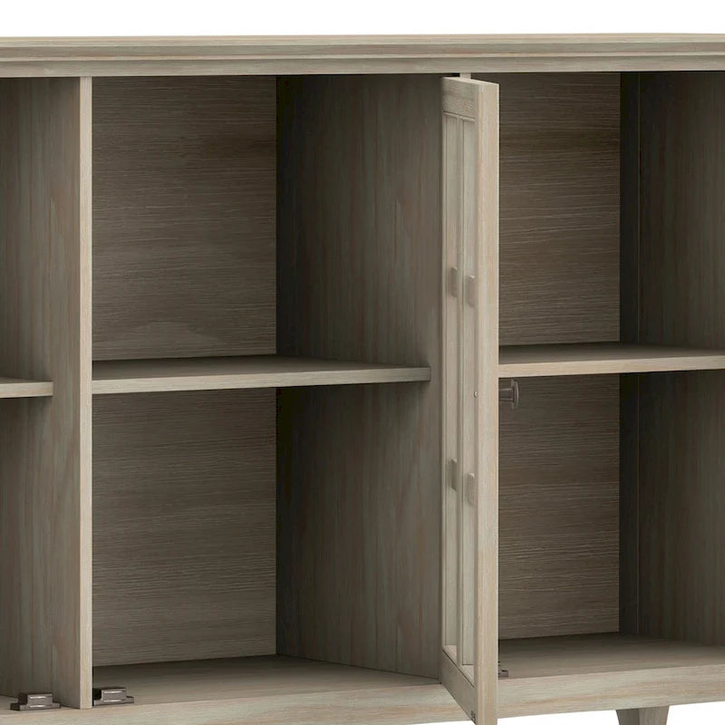 SOLID WOOD 62 inch Wide Transitional Wide Storage Cabinet - 62w x 18d x 34 h