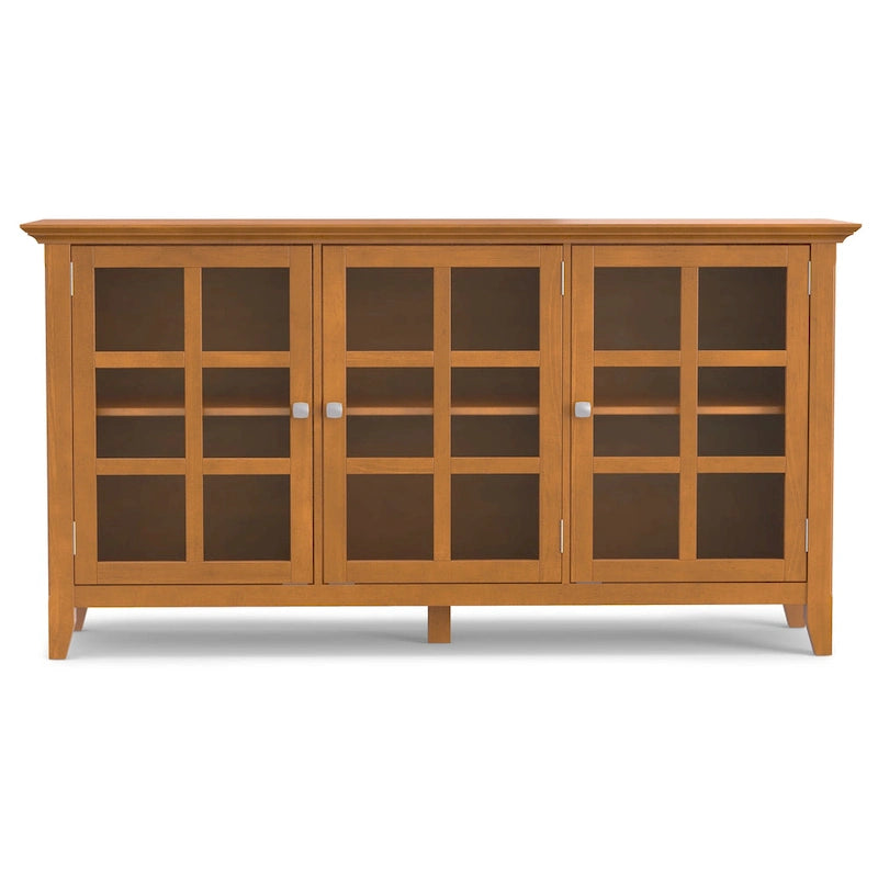 SOLID WOOD 62 inch Wide Transitional Wide Storage Cabinet - 62w x 18d x 34 h