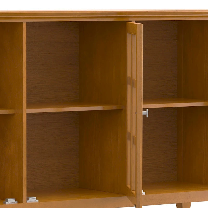 SOLID WOOD 62 inch Wide Transitional Wide Storage Cabinet - 62w x 18d x 34 h