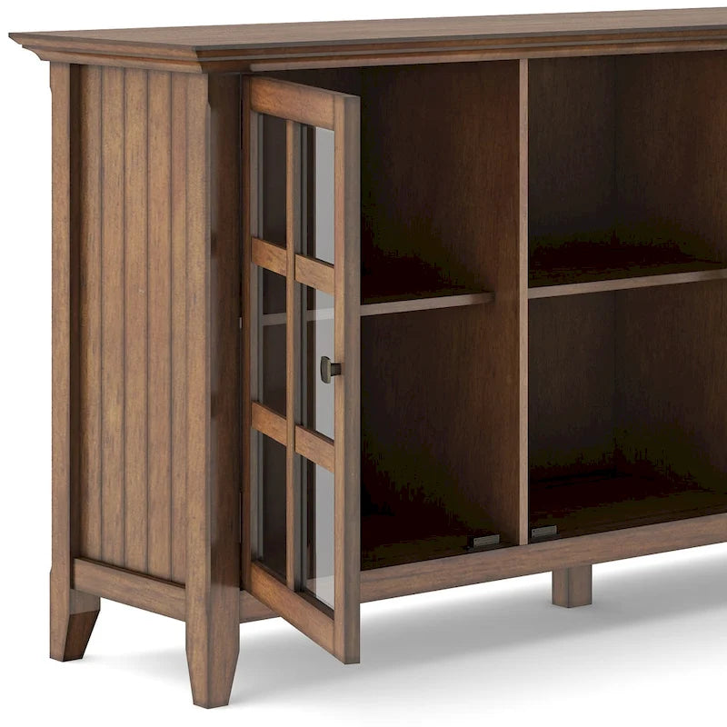 SOLID WOOD 62 inch Wide Transitional Wide Storage Cabinet - 62w x 18d x 34 h
