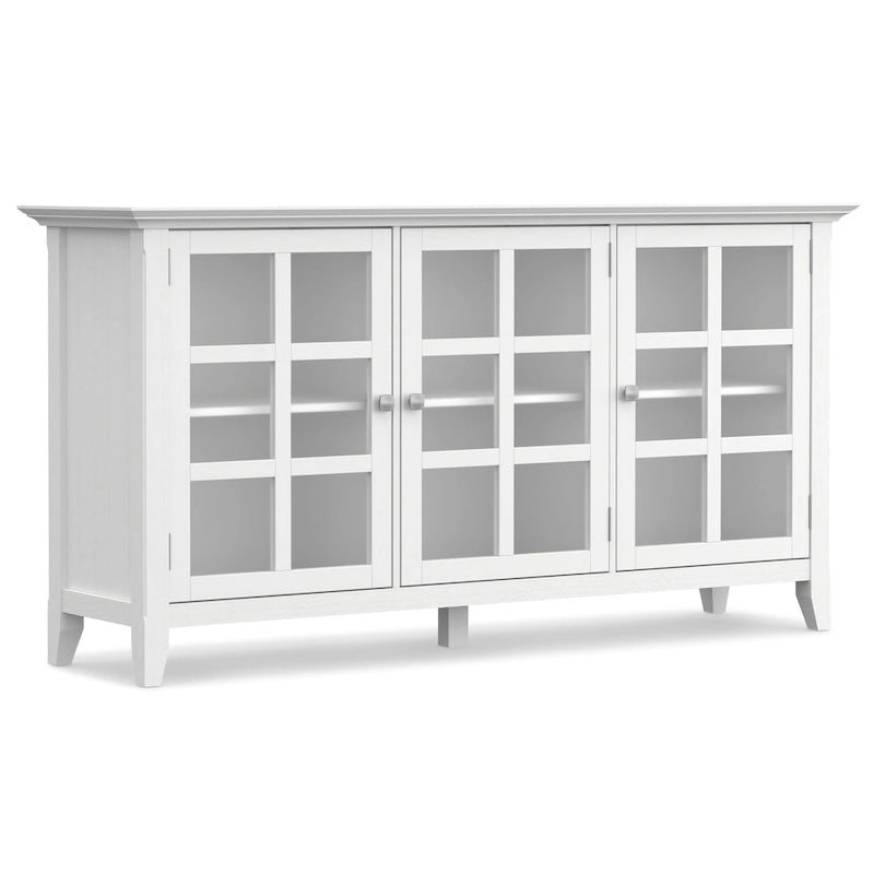 SOLID WOOD 62 inch Wide Transitional Wide Storage Cabinet - 62w x 18d x 34 h