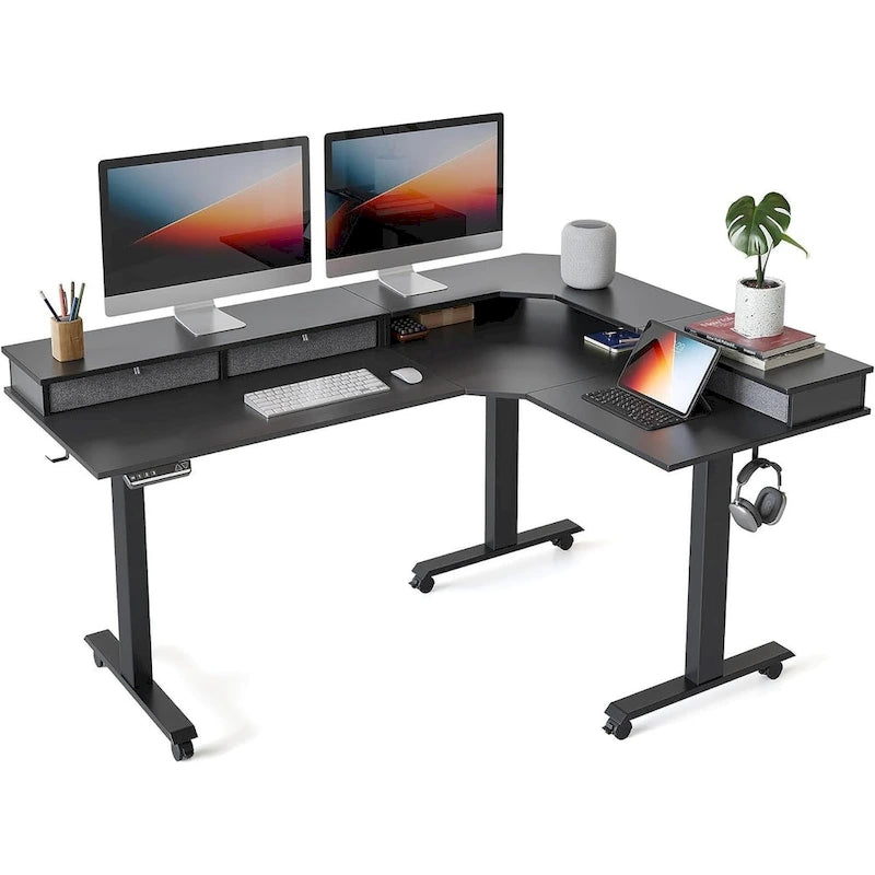 /Home Office Furniture/Brown&Black/Wood/Standing Desk/Desks