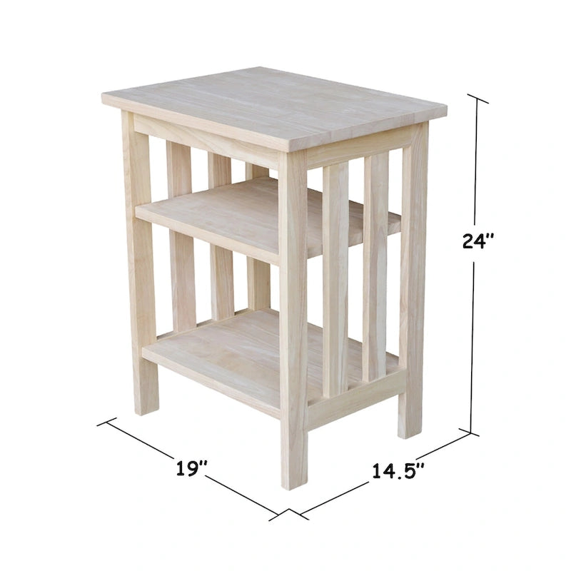 Natural Wood Printer Stand