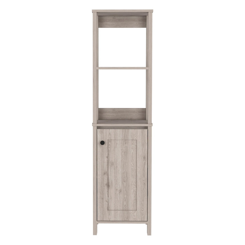 Linen Cabinet with 4 Shelves and Single Door Cabinet