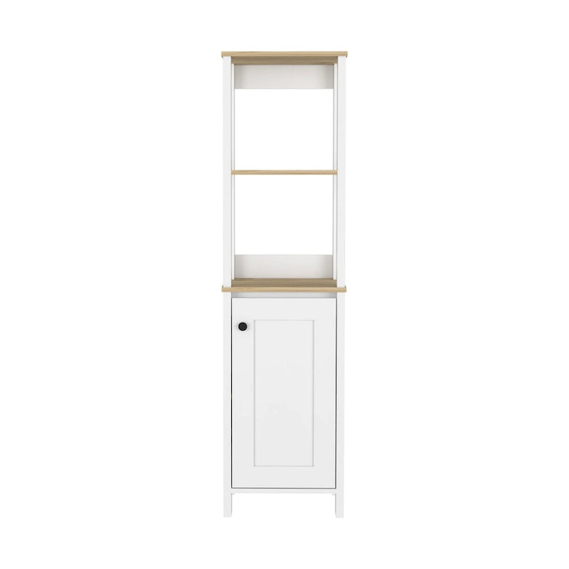 Linen Cabinet with 4 Shelves and Single Door Cabinet