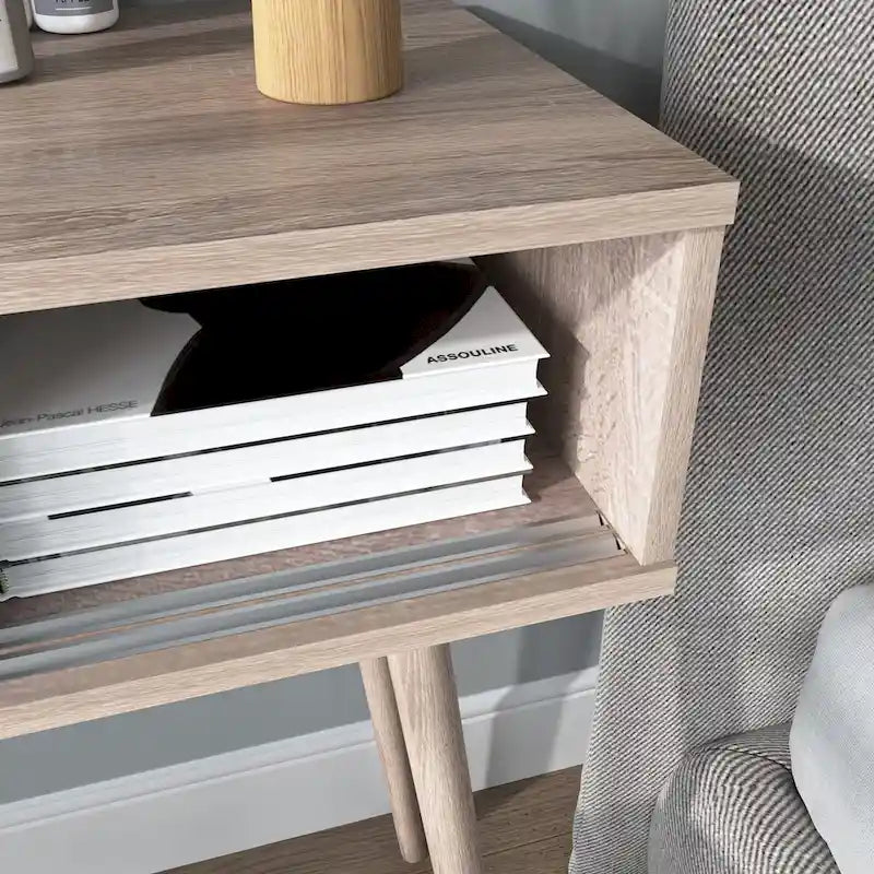 Entryway Table with 2 Carved Panel Drawers, Console Table with Storage Space and Wood Legs,Sofa Table Behind Couch for Hallway