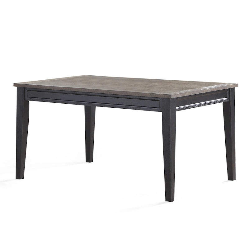 Two-Tone Ebony and Driftwood Dining Table