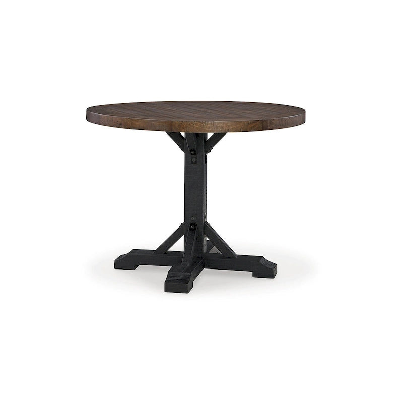Black/Dark Brown Counter Height Dining Table - 48 W x 48 D x 36 H