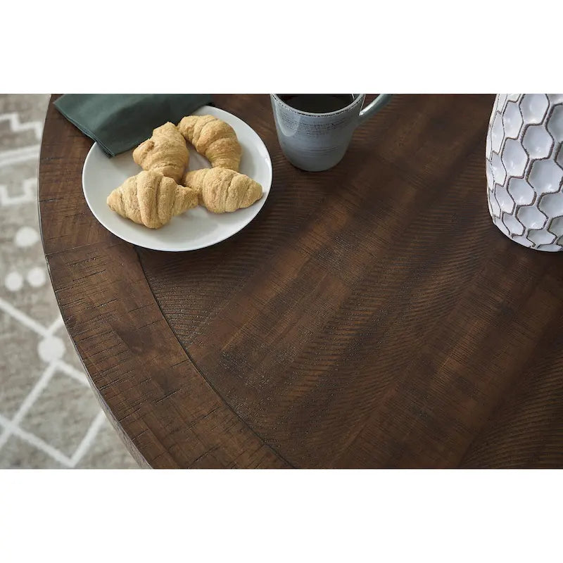 Black/Dark Brown Counter Height Dining Table - 48 W x 48 D x 36 H