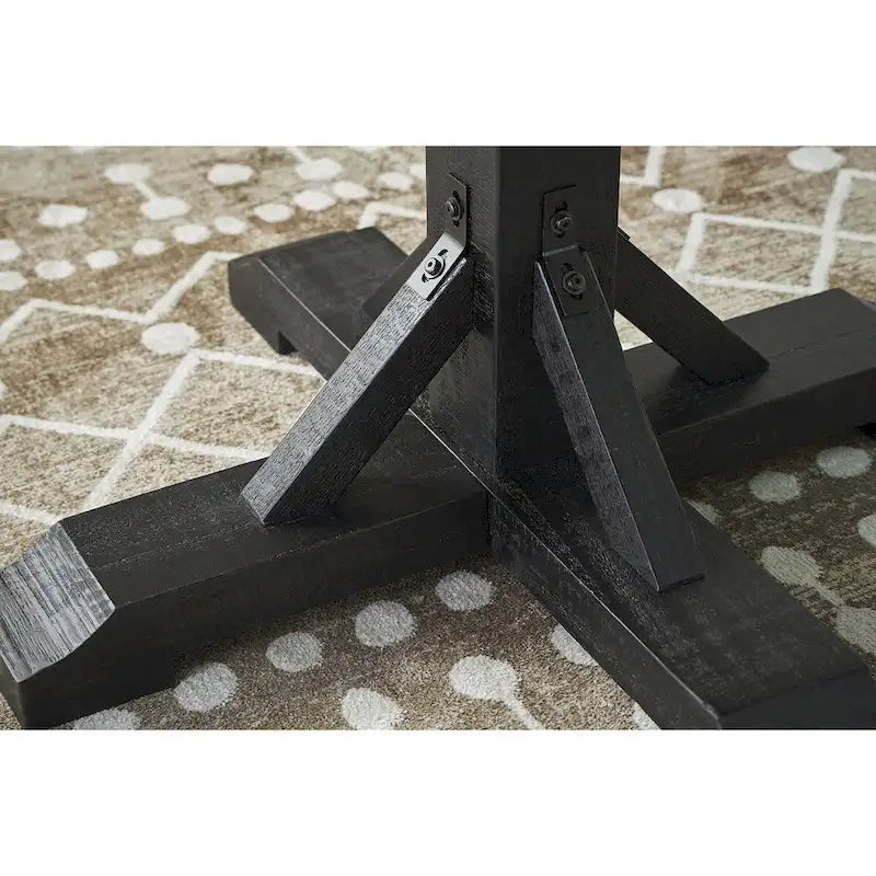 Black/Dark Brown Counter Height Dining Table - 48 W x 48 D x 36 H