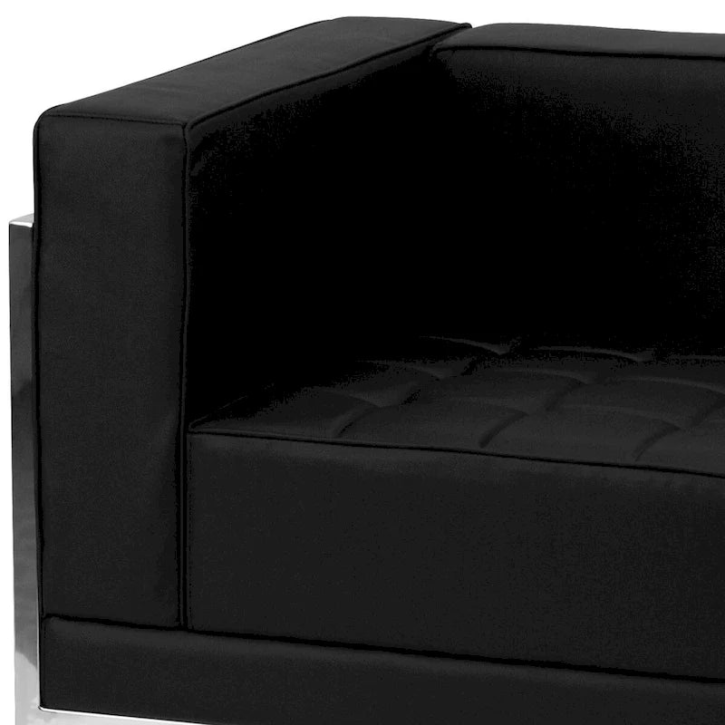 9 Piece Modular Sectional Configuration - Stainless Steel Legs - 140.5W x 28.75 - 140.5D x 27.5H