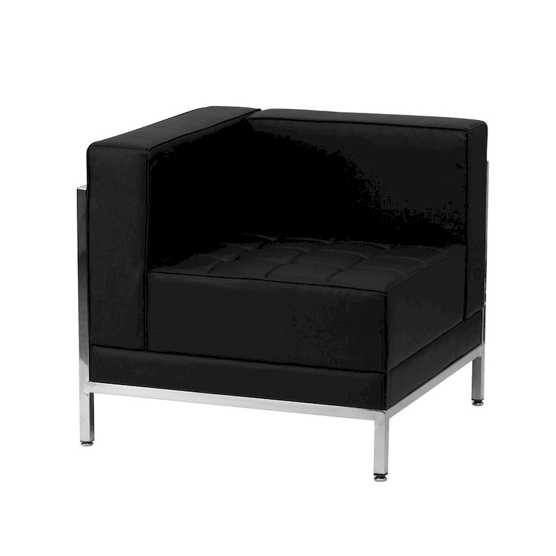 9 Piece Modular Sectional Configuration - Stainless Steel Legs - 140.5W x 28.75 - 140.5D x 27.5H