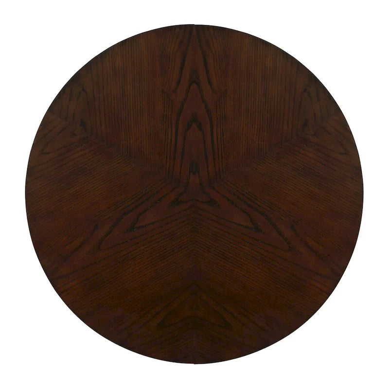 Mid Century Circle Wooden Coffee Table for Living Room Farmhouse