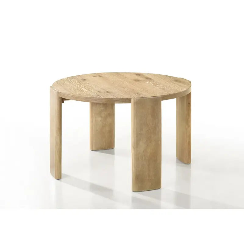 Oak Finish 47 Round Dining Table