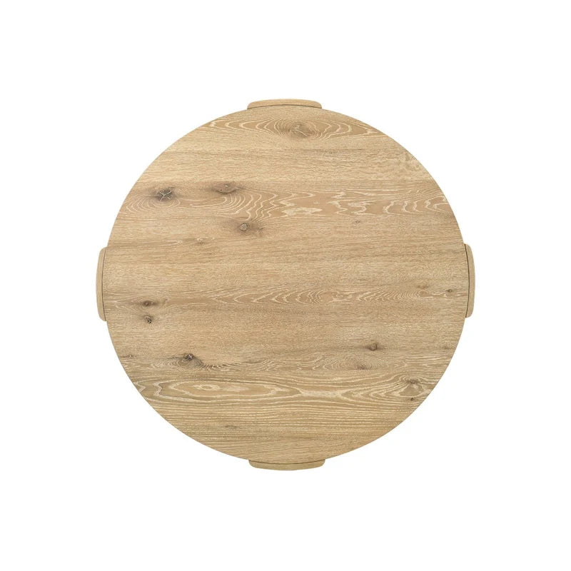Oak Finish 47 Round Dining Table