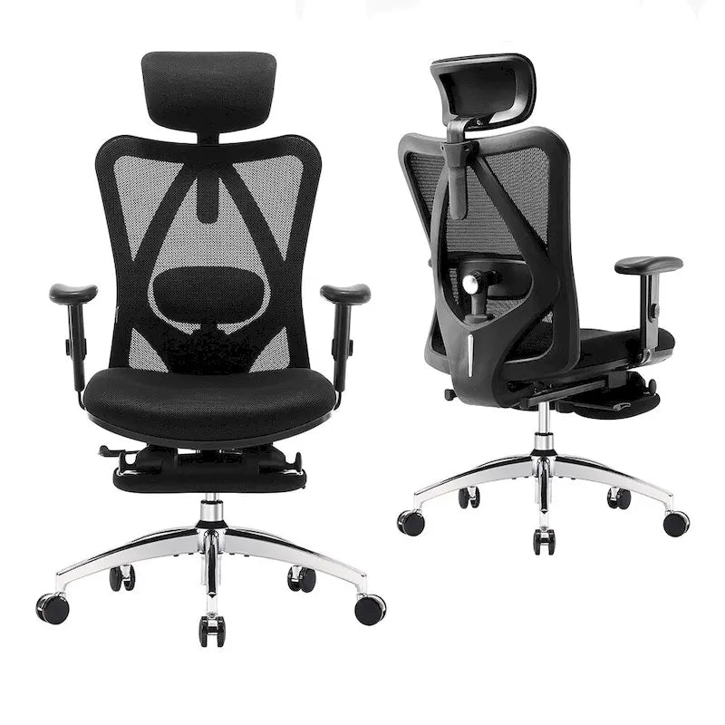 Ergonomic Office Chair with Footrest,High Back chair for big and tall, Black - 68*70*130