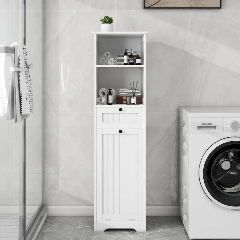 1-Compartment 1-Drawer Tilt-Out Laundry Sorter Cabinet
