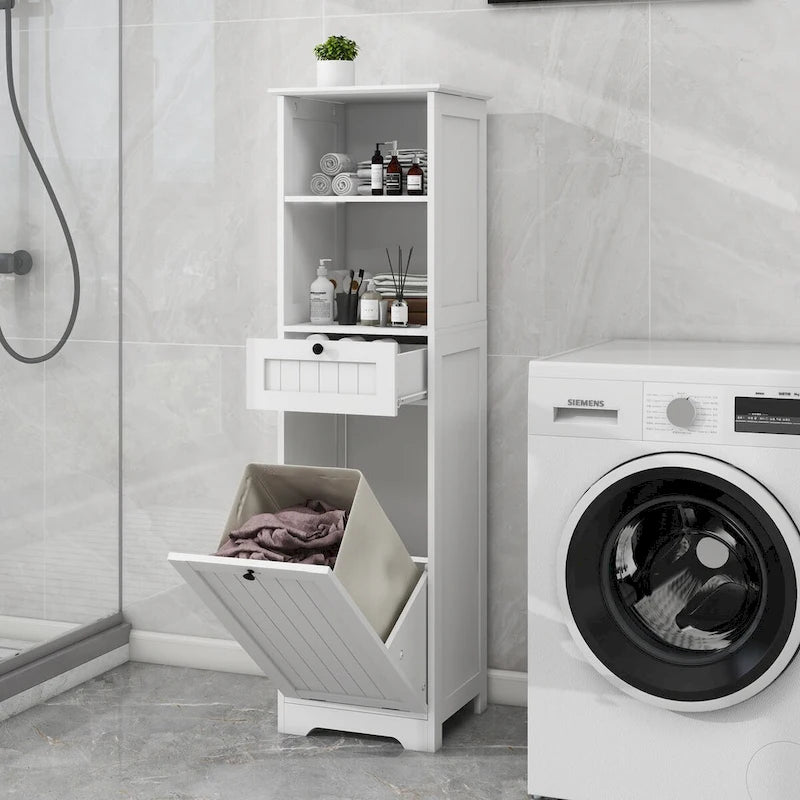 1-Compartment 1-Drawer Tilt-Out Laundry Sorter Cabinet
