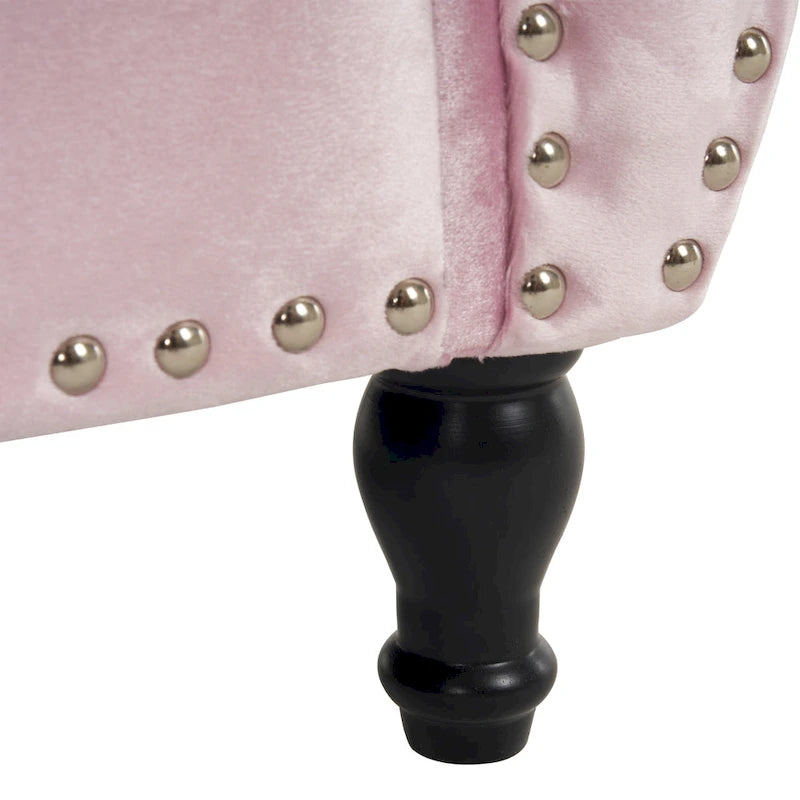Traditional Velvet Multifuntional Storage Ottoman Bench with Pillow
